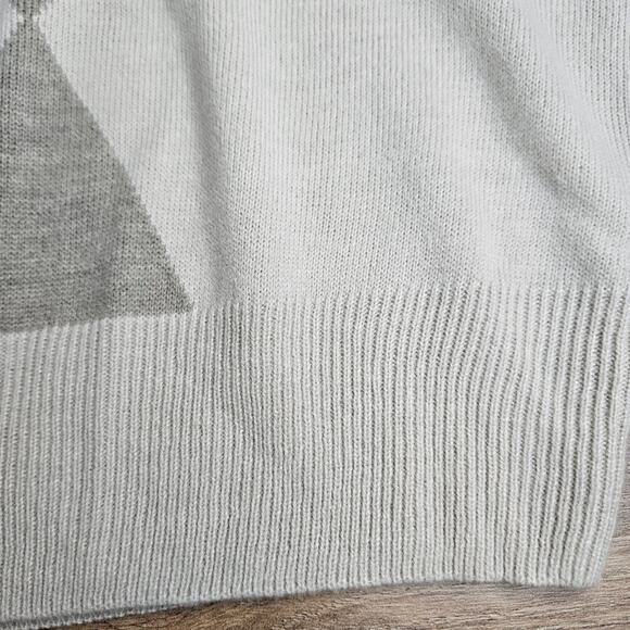 NEW Argyle Sweater Mens  Grandpacore Vanilla Neutral Knit XXL by Dockers Preppy - Picture 4 of 14